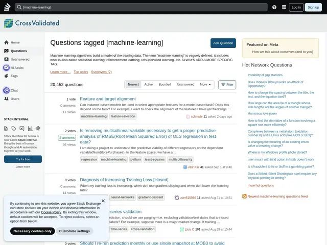 Preview of Machine Learning FAQs on Cross Validated