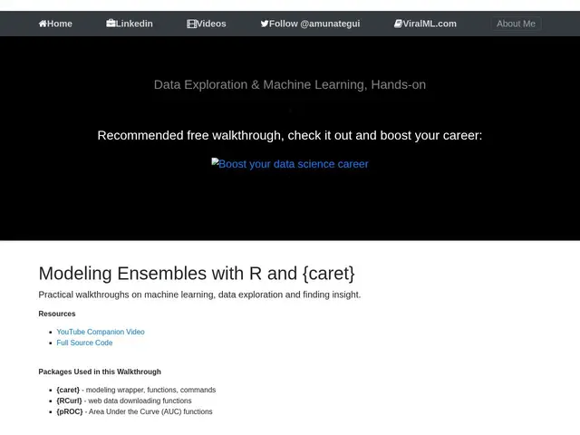 Preview of Ensembling models with R