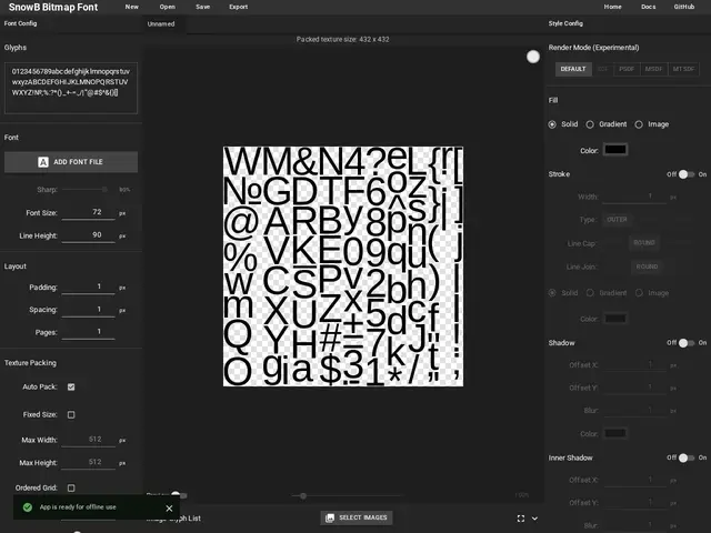 Preview of SnowB Bitmap Font