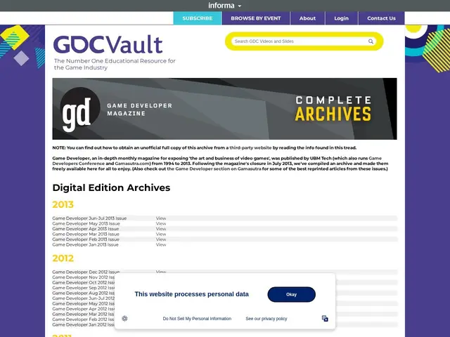 Preview of Game Developer Magazine