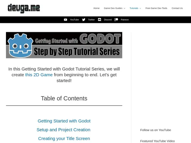 Preview of Getting Started with Godot by devga.me