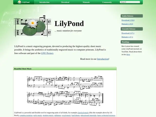 Preview of Lilypond