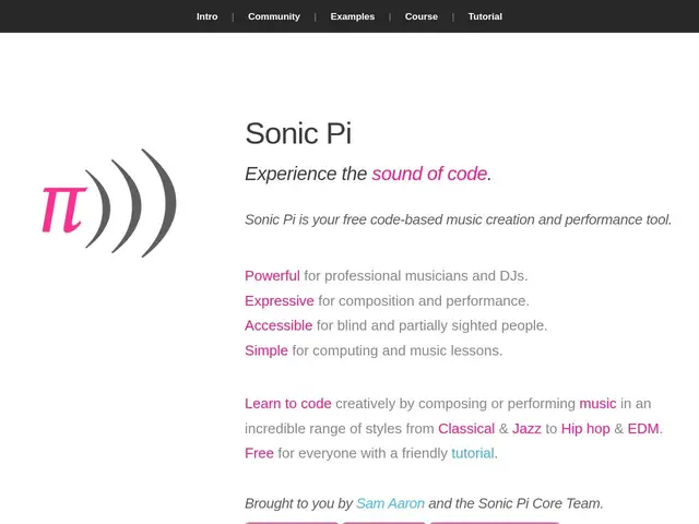 Preview of Sonic Pi