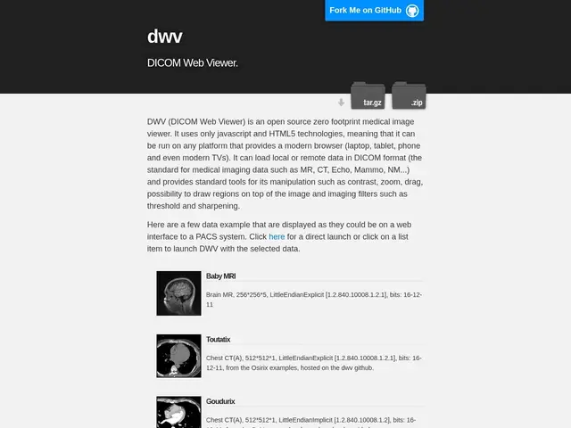 Preview of DICOM Web Viewer