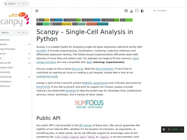 Preview of Scanpy