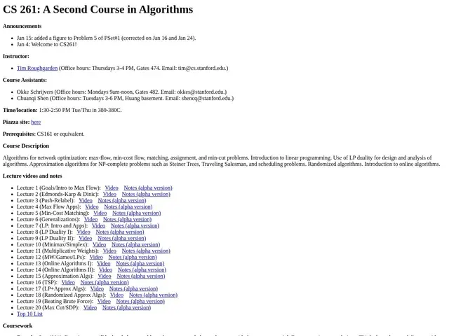 Preview of CS 261