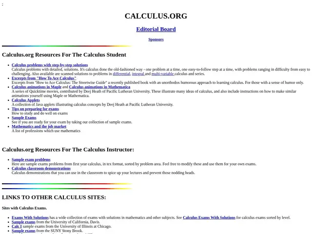 Preview of Calculus.org