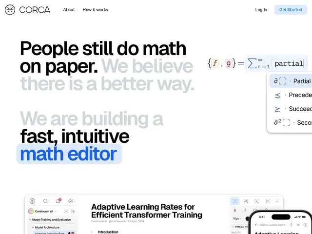 Preview of Corca Editor