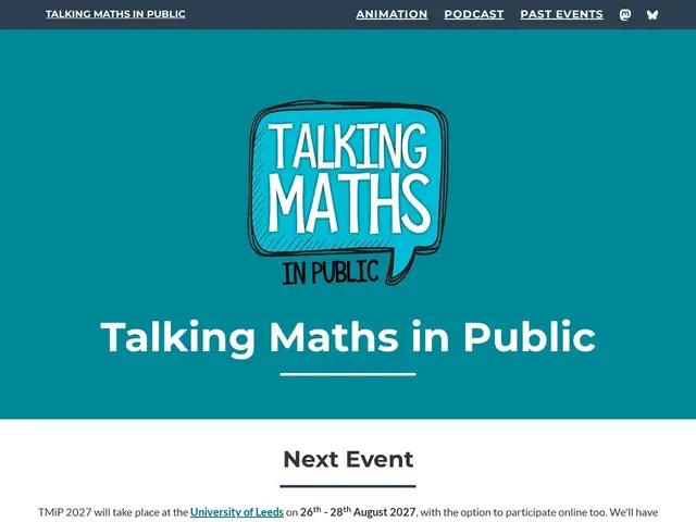 Preview of Talking Maths in Public