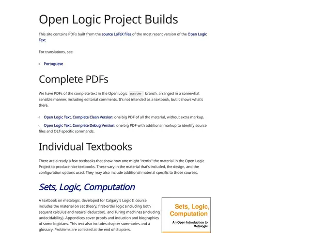 Preview of Open Logic Textbook