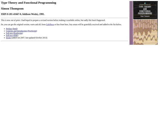 Preview of Type Theory and Functional Programming