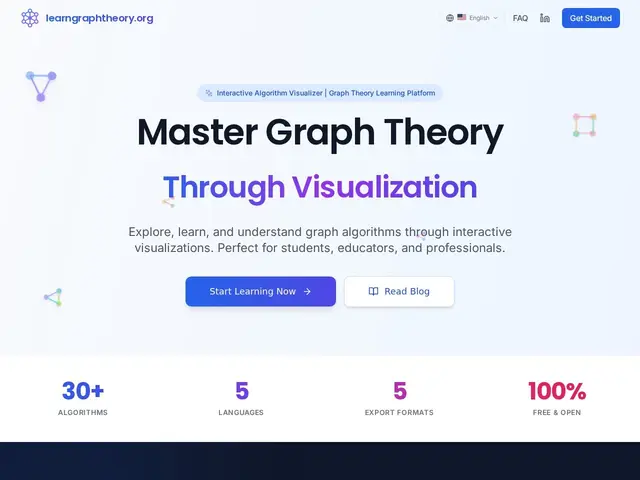 Preview of Graph Theory : Interactive Algorithm Visualizer | Graph Theory Learning Platform