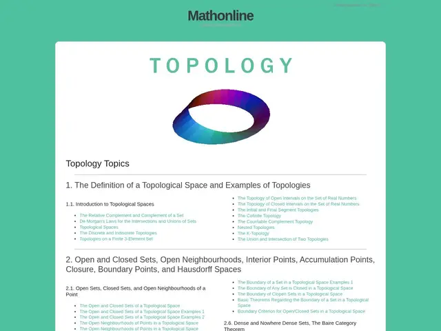 Preview of Topology Topics