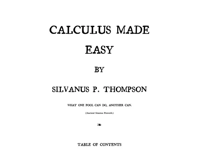 Preview of Calculus Made Easy