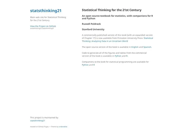 Preview of Statistical Thinking for the 21st Century