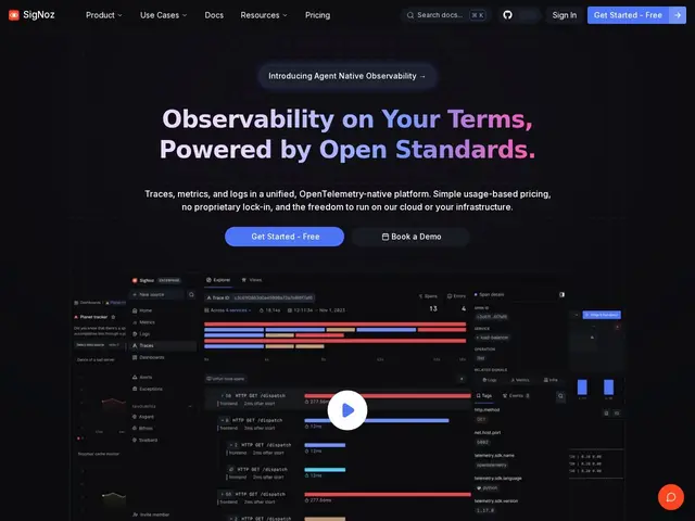 Preview of SigNoz