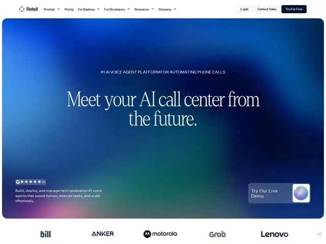Preview of Retell AI