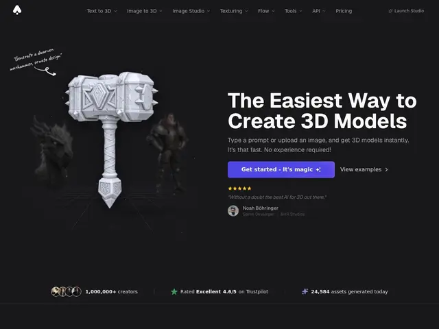 Preview of 3D AI Studio