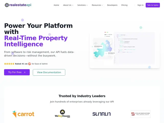 Preview of RealEstateAPI (REAPI)