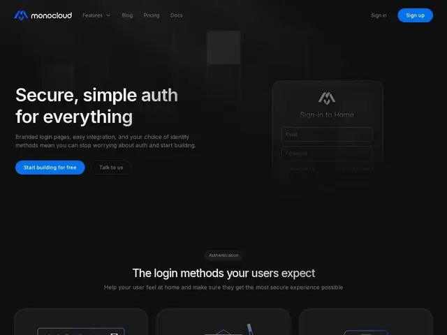 Preview of MonoCloud