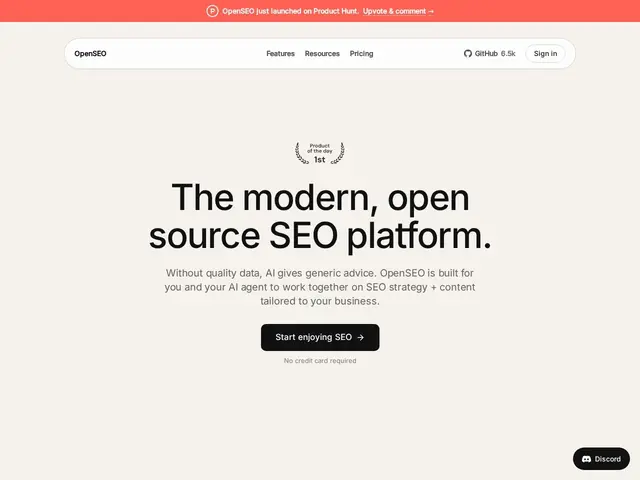 Preview of OpenSEO