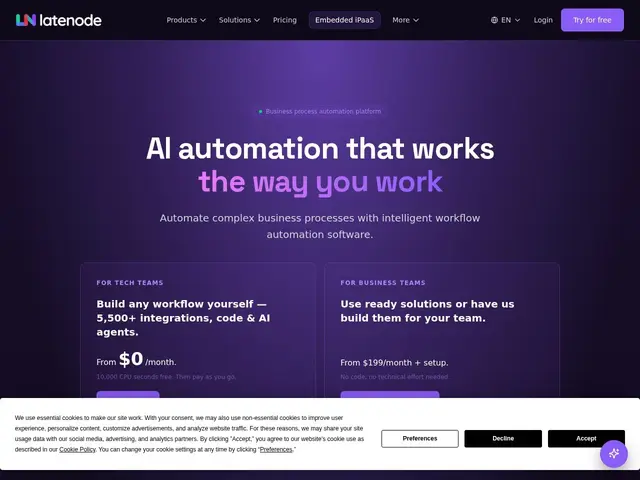 Preview of Latenode