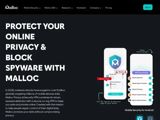 Preview of Malloc Privacy & Security VPN