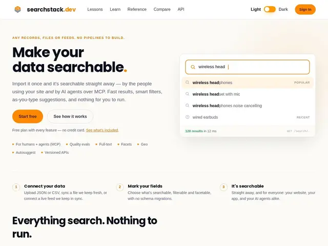 Preview of SearchStack