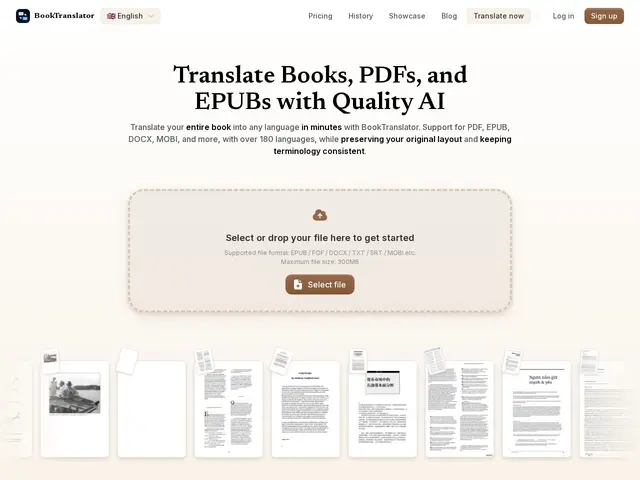 Preview of BookTranslator