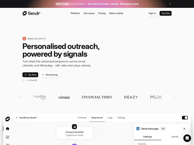 Preview of Sendr.ai