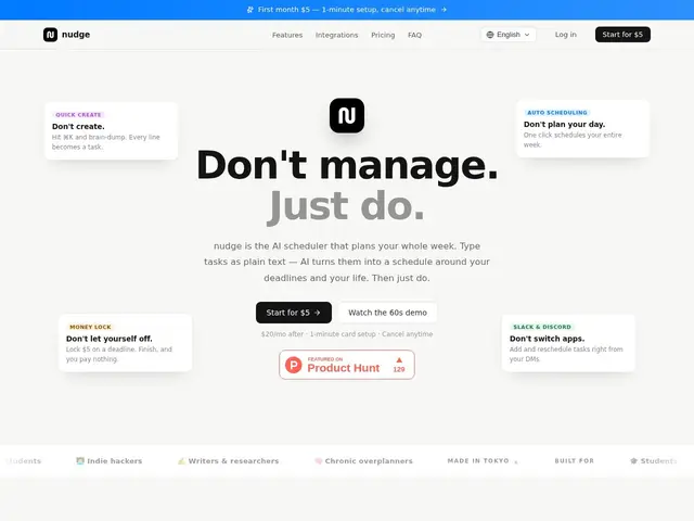 Preview of Nudge Task