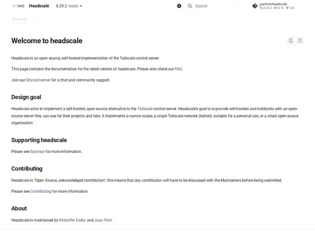 Preview of Headscale