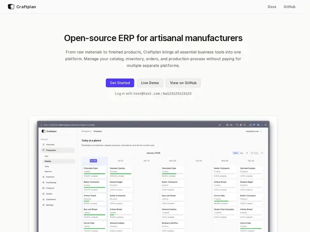 Preview of Craftplan