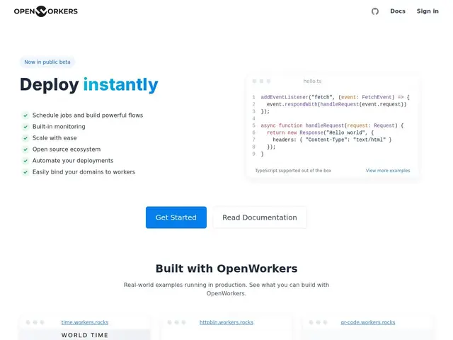 Preview of OpenWorkers