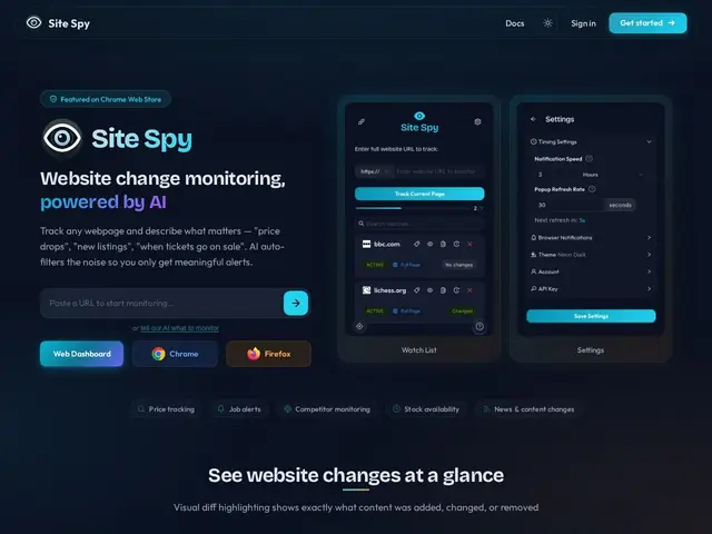 Preview of Site Spy