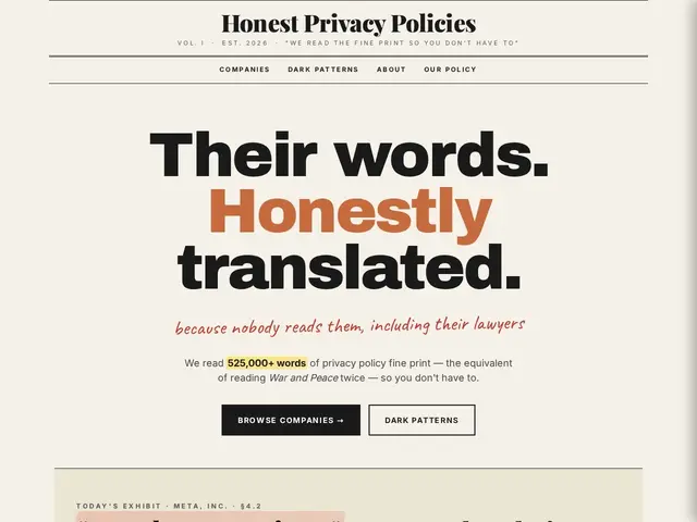 Preview of Honest Privacy Policies