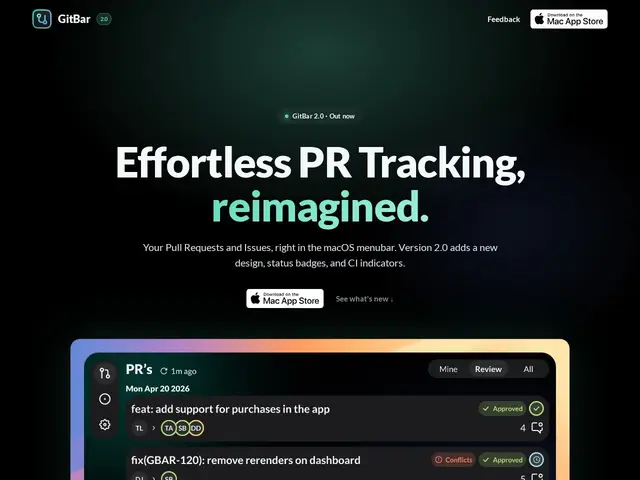 Preview of GitBar