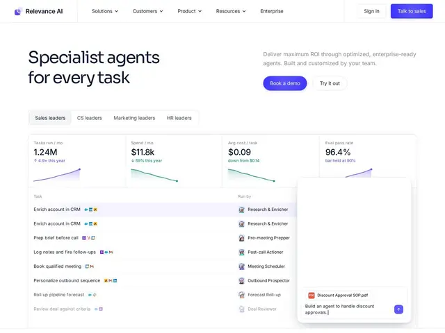 Preview of Relevance AI