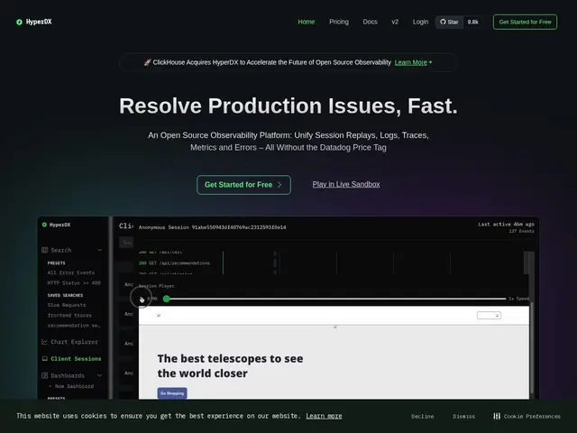 Preview of HyperDX