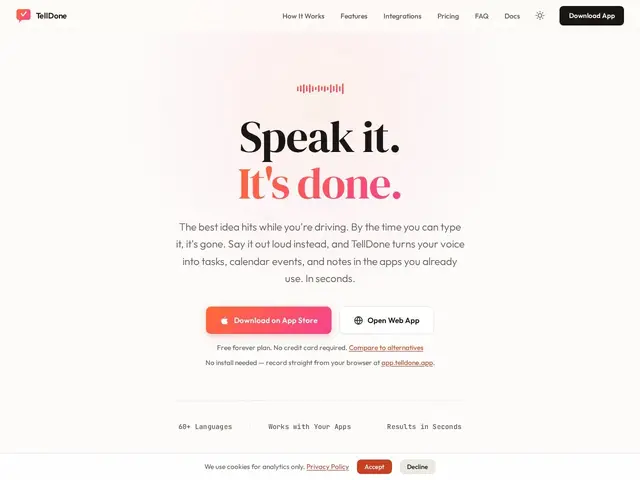 Preview of TellDone