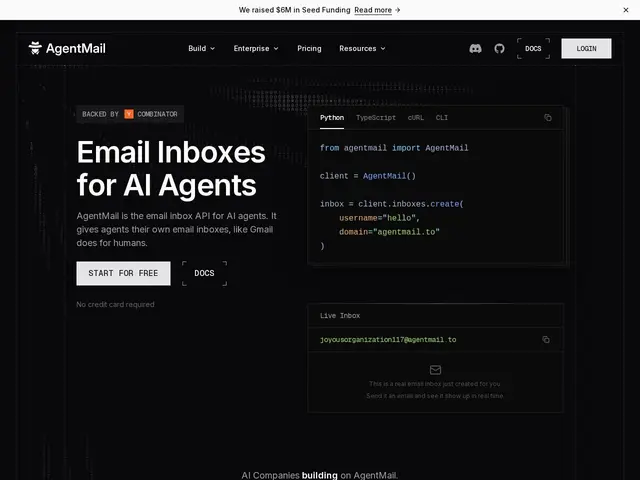 Preview of AgentMail