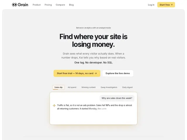 Preview of Grain Analytics