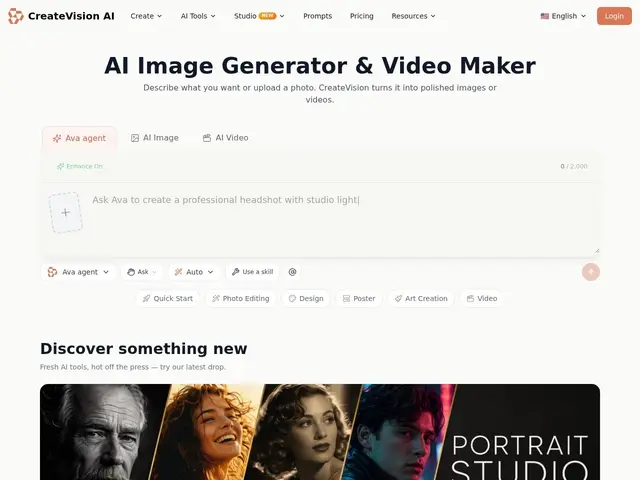 Preview of CreateVision AI