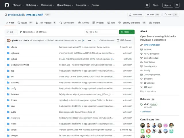 Preview of InvoiceShelf