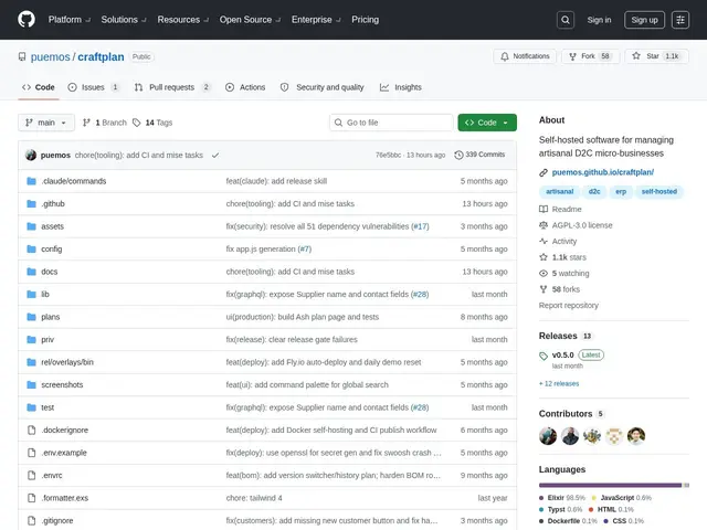 Preview of Craftplan