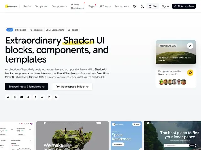 Preview of Shadcn Space