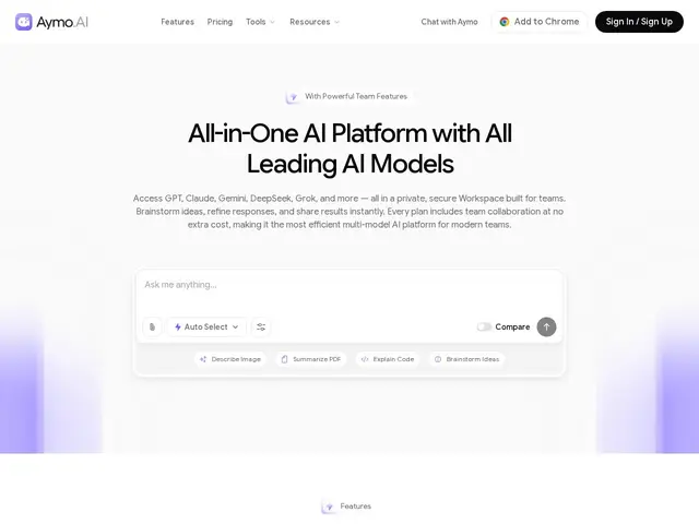 Preview of Aymo AI