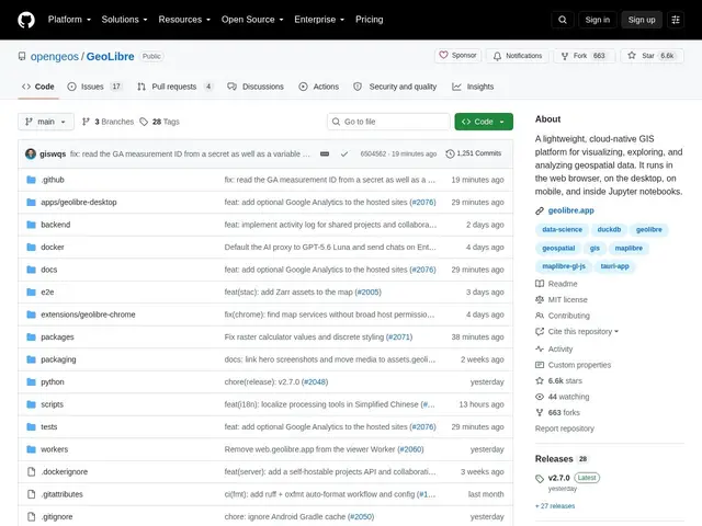 Preview of GeoLibre