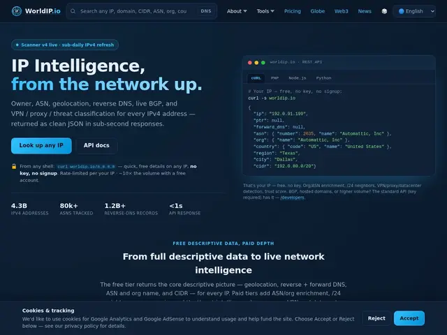 Preview of WorldIP.io