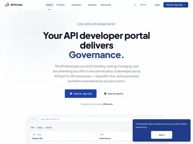 Preview of API Portal